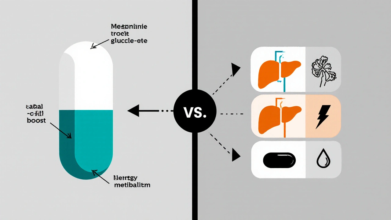 Side‑by‑side comparison of Slimonil and three alternative diabetes supplements.