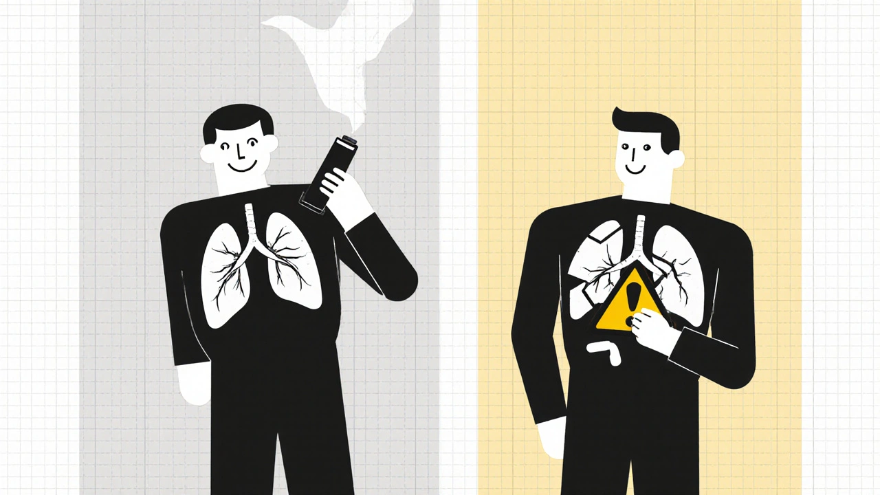 Two figures showing stable vs. unstable asthma with bupropion.