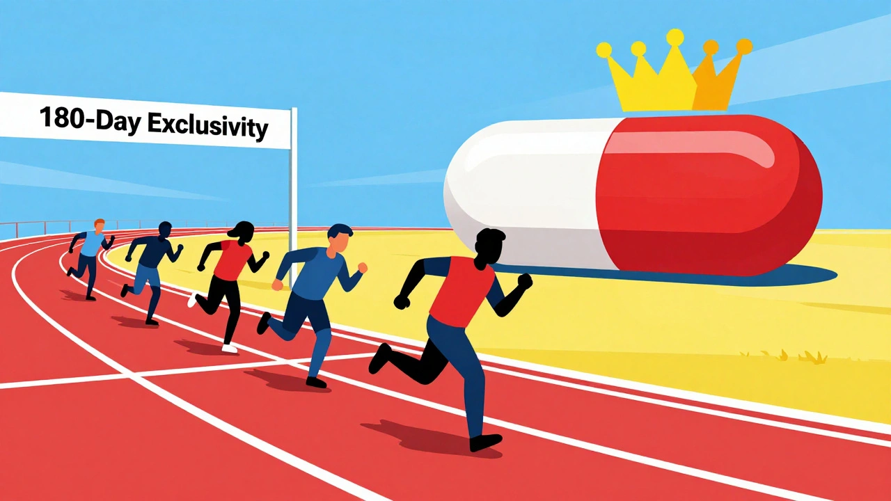 Generic drug capsules racing toward 180-day exclusivity finish line