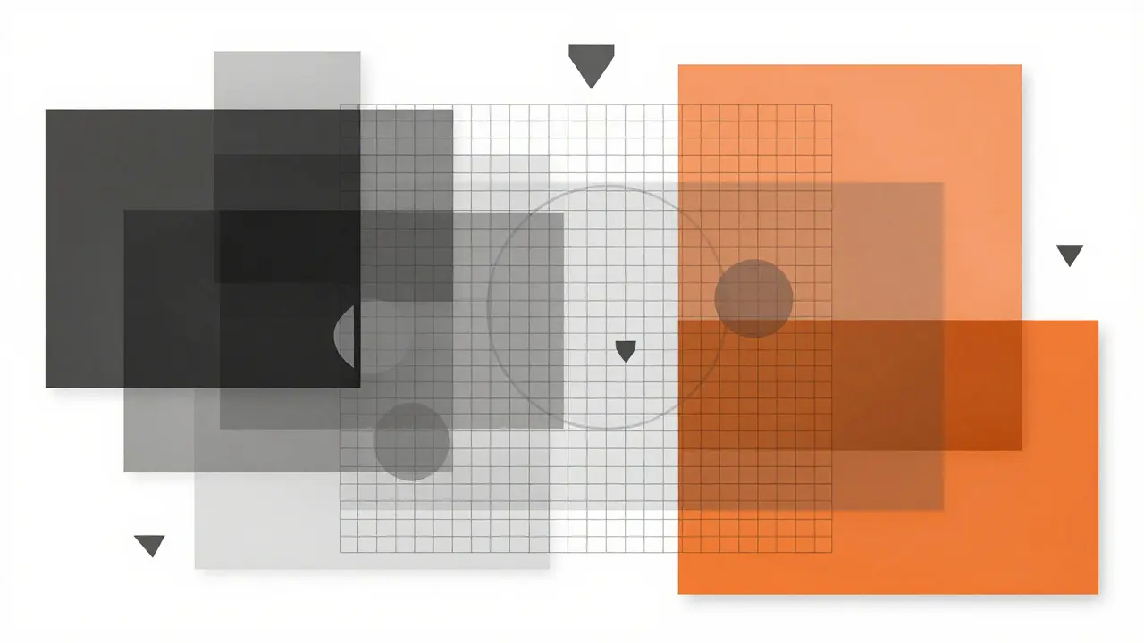 Overlapping abstract planes representing regulatory layers