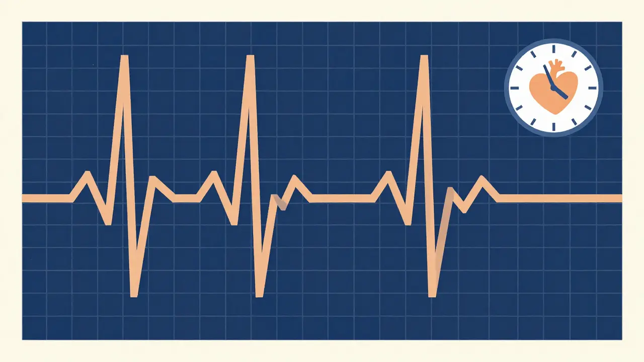 Geometric abstraction of a heart rhythm EKG and clinical monitoring tools.