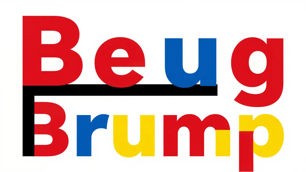 Abstract Bauhaus art showing tall vs short letter blocks to highlight differences in drug names.